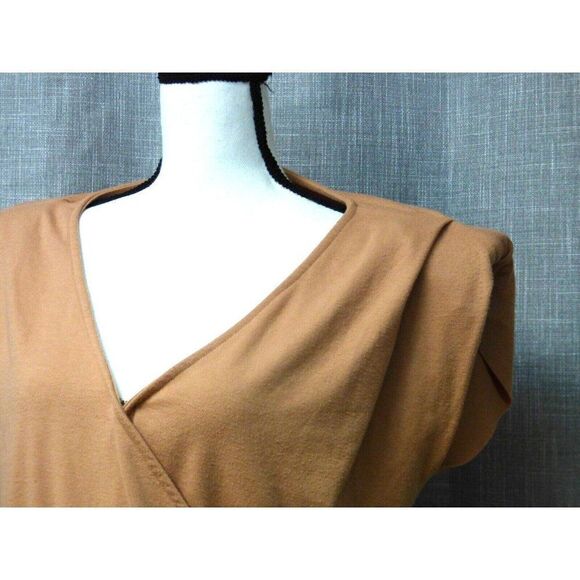 Gibsonlook Surplice V-Neck Knit Dress, Size L, Blush Sandstone - Picture 4 of 11